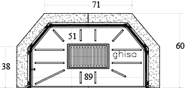 CAMINETTO PREFABBRICATO A LEGNA M 110 TGH MARSICAMIN