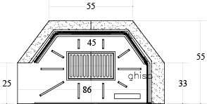 CAMINETTO PREFABBRICATO A LEGNA M 100 TGH JOLLY SX MARSICAMIN