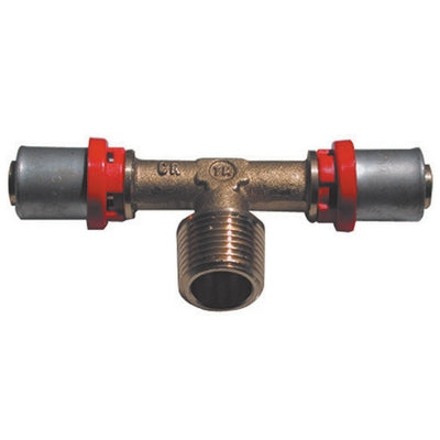 Press T-fitting P/Multilayer M 1/2x16 Tiemme