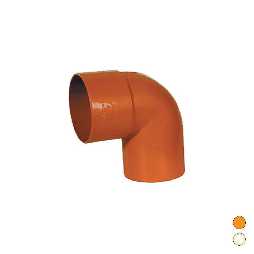 Curva Chiusa 87° in PVC Arancio Ø 140 mm