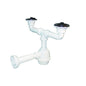 Sifone in PVC 2 vie con piletta per lavello in porcellana 1"1/4