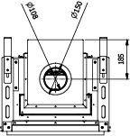 CAMINO GAS 50 VERTICAL FRONTALE METANO G 20 KW 8 MARSICAMIN