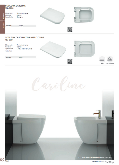 Bidet filo muro erogazione rubinetto Caroline Rak