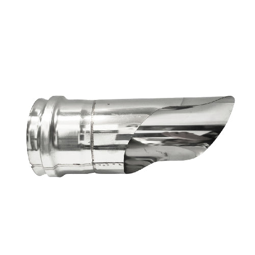 TERMINALE PER GOMITO INOX 304 CON CAPPELLO DRITTO DM 80