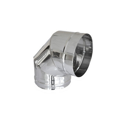 CURVA IN ACCIAIO 316L A 90° PER CANNE FUMARIE DM 60