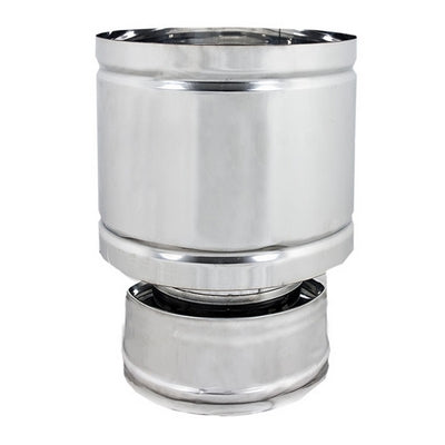 TERMINALE ANTIVENTO A BOTTE ACCIAIO INOX DM 80-130