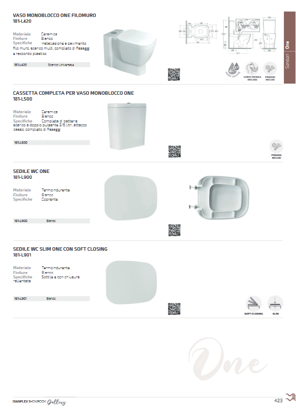 Sedile WC soft closing bianco Rak One