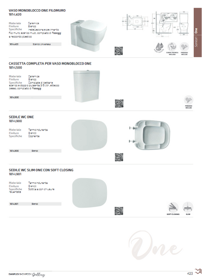 Sedile WC soft closing bianco Rak One