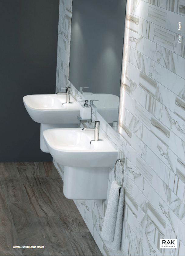 Lavabo monoforo L. 55 cm Rak Resort