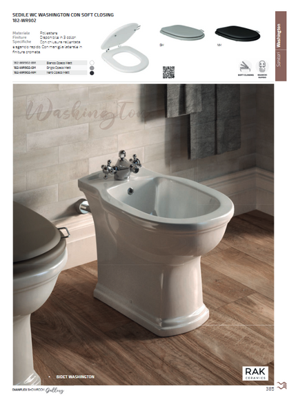 Lavabo consolle L. 84 cm Rak Washington