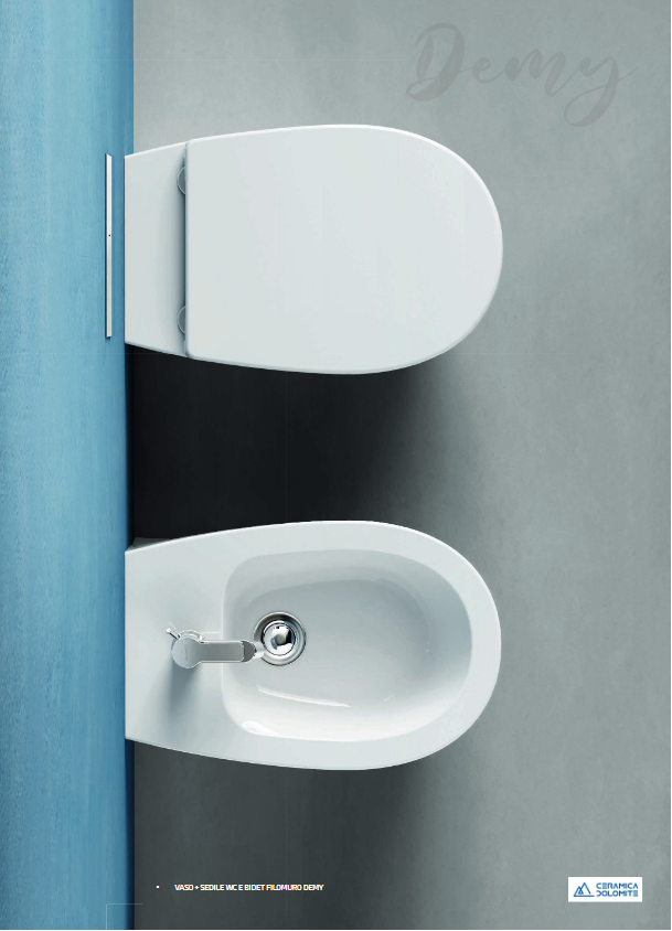 Lavabo sospeso monoforo L.55 cm Dolomite Demy