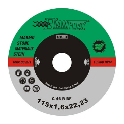 Disco Abrasivo x Marmo mm 115x sp 1.6 Dianflex