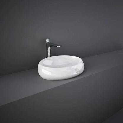 Cloud Lavabo da appoggio ovale L. 58 cm bianco alpino Rak