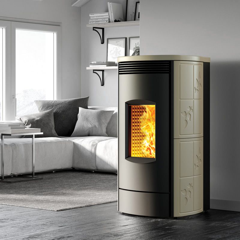 Alpina M MW26 Wi-Fi EP Crema Termostufa a Pellet Idro Ermetica e Ventilata 26 kW Caminetti Montegrappa