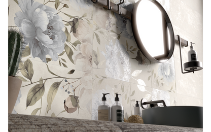 Spatula Peonies Cold 30x90 Rettificato Ceramica Euro