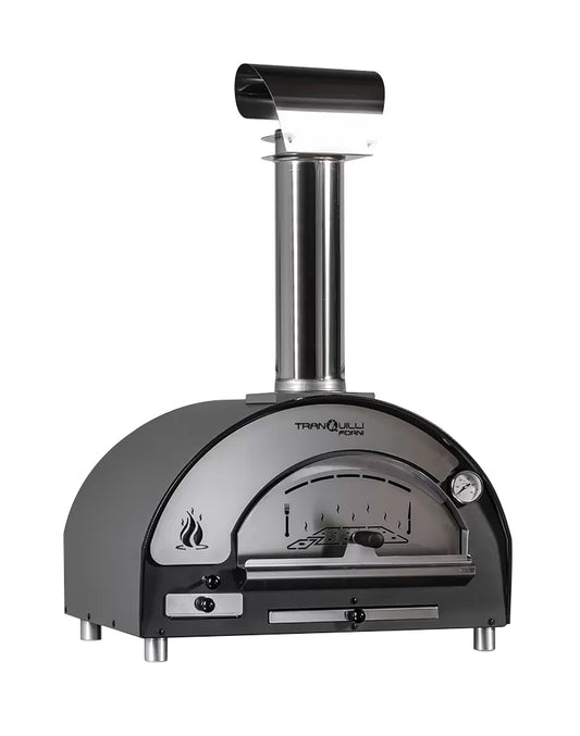 Forno a Legna Arde Baby Grigio Antracite Tranquilli Forni