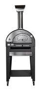 Forno a Legna Arde Baby Grigio Antracite con Carrello Tranquilli Forni