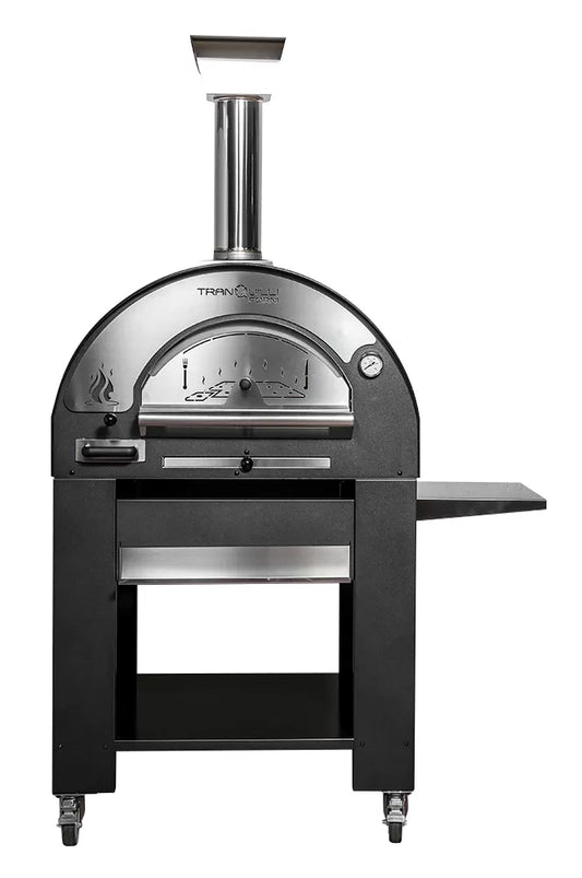 Forno a Legna Arde Medium Inox con Carrello Tranquilli Forni