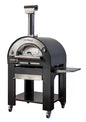 Forno a Legna Arde Medium Grigio Antracite con Carrello Tranquilli Forni