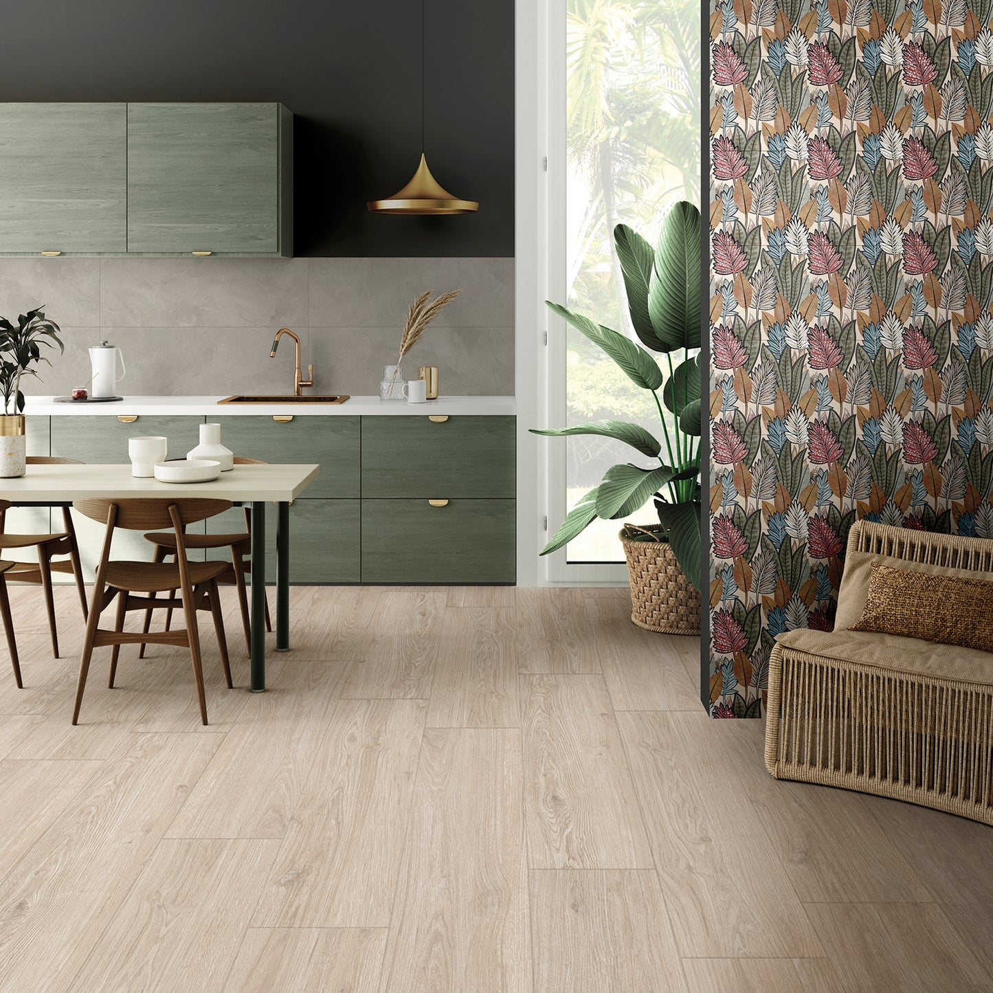 Cool Decoro Leaf Autumn 30x90 Rettificato Ceramiche Mariner