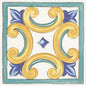 Antiche Riggiole Napoletane Angolo Fascia Marechiaro 11x11 Savoia Italia