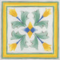 Antiche Riggiole Napoletane Angolo Fascia Santa Chiara 11x11 Savoia Italia