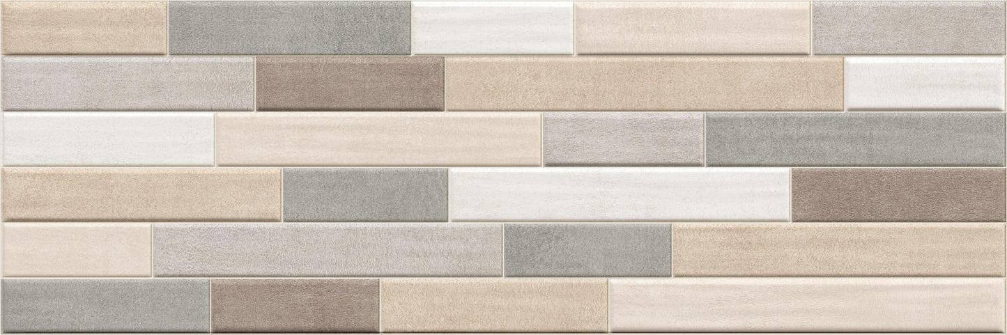 Anthology Murales 20x60 Bordo Nat. Matt (4 soggetti misti) Savoia Italia