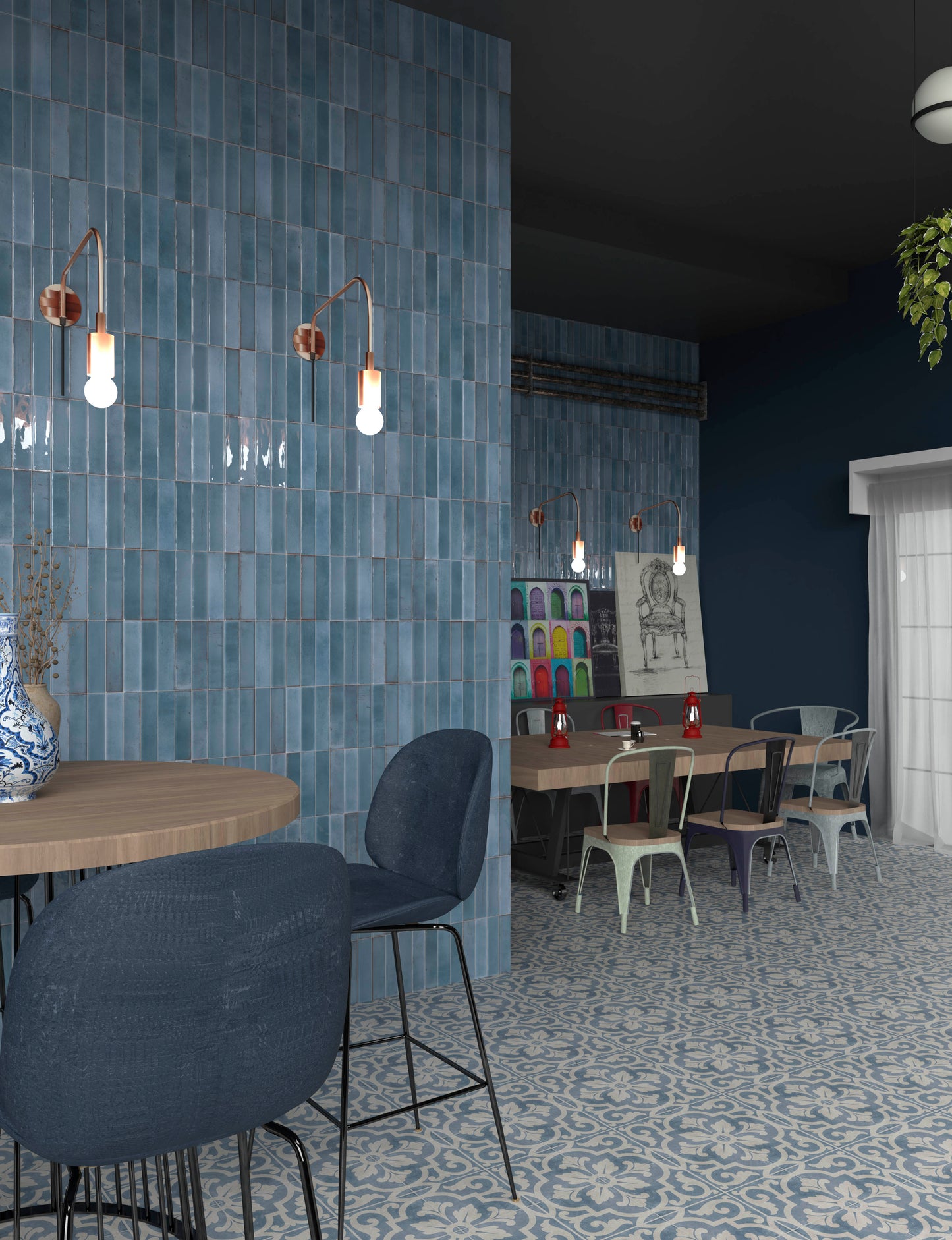 Artisan Blu 25x60 Bordo Nat. Lucido Savoia Italia