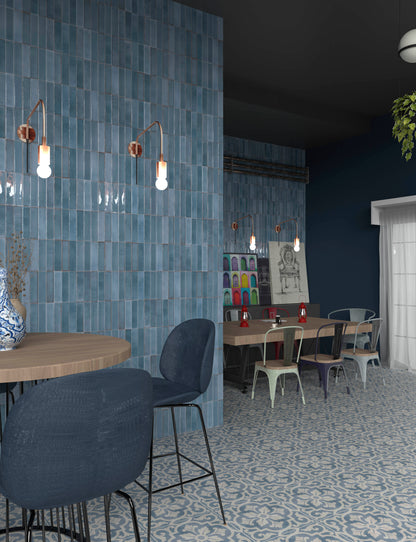 Artisan Blu 25x60 Bordo Nat. Lucido Savoia Italia