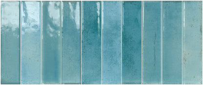 Artisan Azzurro 25x60 Bordo Nat. Lucido Savoia Italia