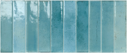 Artisan Azzurro 25x60 Bordo Nat. Lucido Savoia Italia