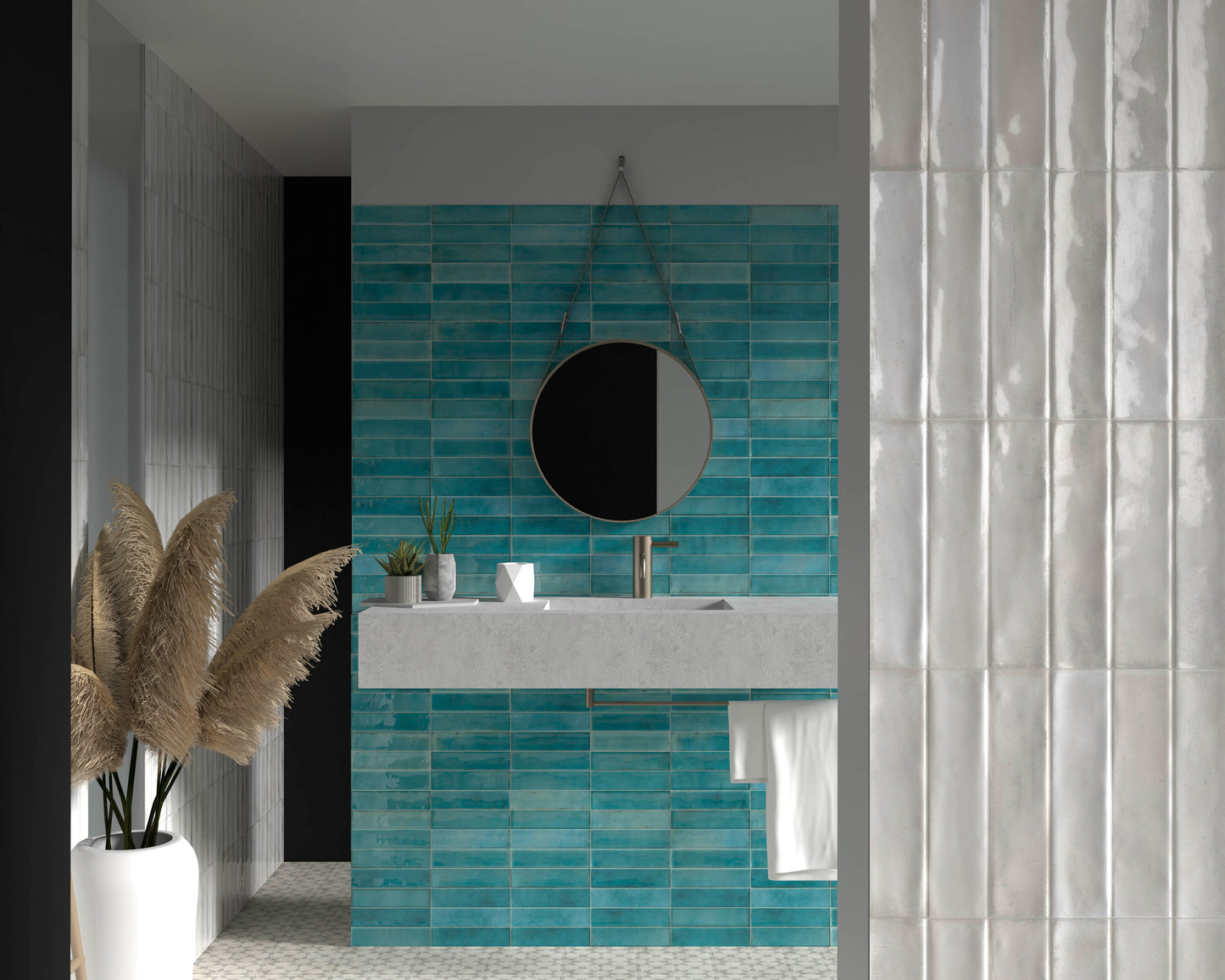 Artisan Azzurro 25x60 Bordo Nat. Lucido Savoia Italia