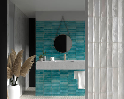 Artisan Azzurro 25x60 Bordo Nat. Lucido Savoia Italia