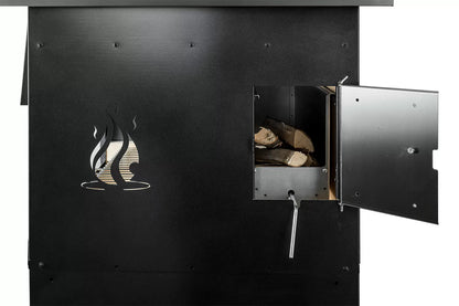 Barbecue Leone con carrello a legna Tranquilli Forni