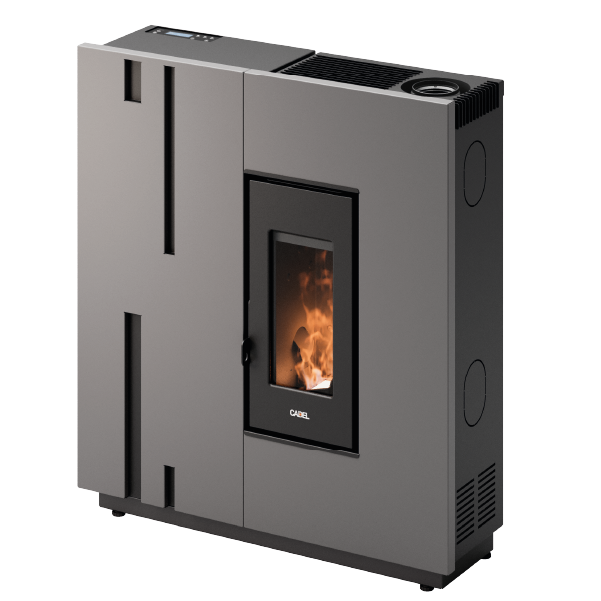 Baggy 7 Up-Twin Metallo Titanium Stufa a Pellet 6,9 Kw Ad Aria CADEL