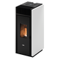 Bold 7 Up-Twin Metallo Bianco Stufa a Pellet 7 Kw Ad Aria CADEL