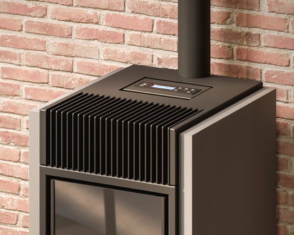 Bold 7 Up-Twin Metallo Titanium Stufa a Pellet Ventilata 7 kW Cadel