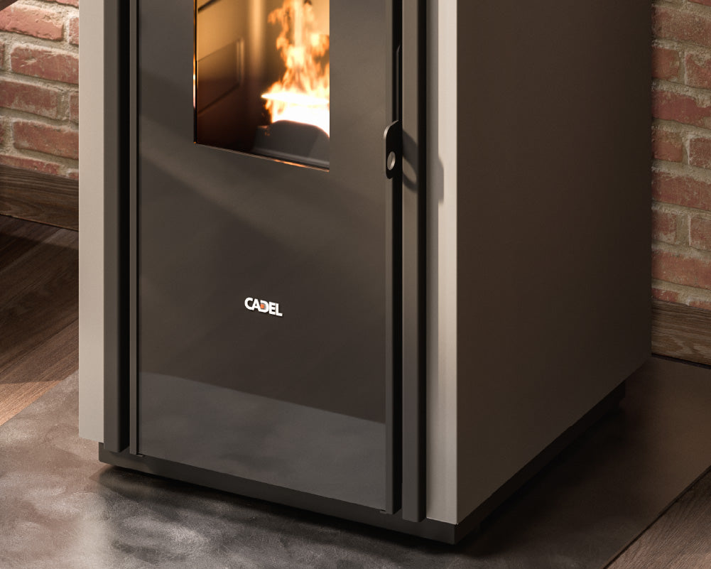 Bold 7 Up-Twin Metallo Titanium Stufa a Pellet Ventilata 7 kW Cadel
