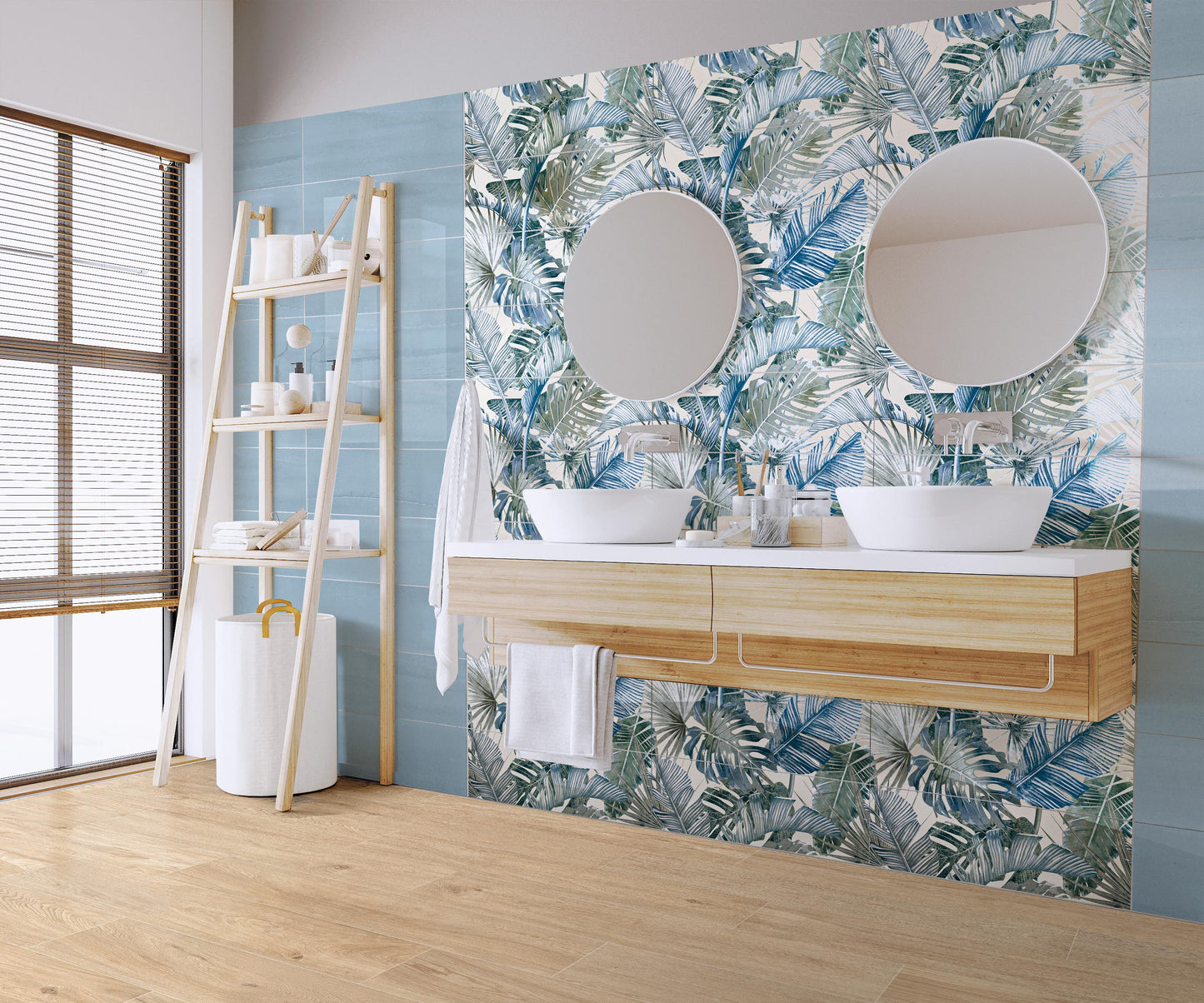 Botanical Blue Forest 25x75 Bordo Nat. Lucido/Matt Savoia Italia