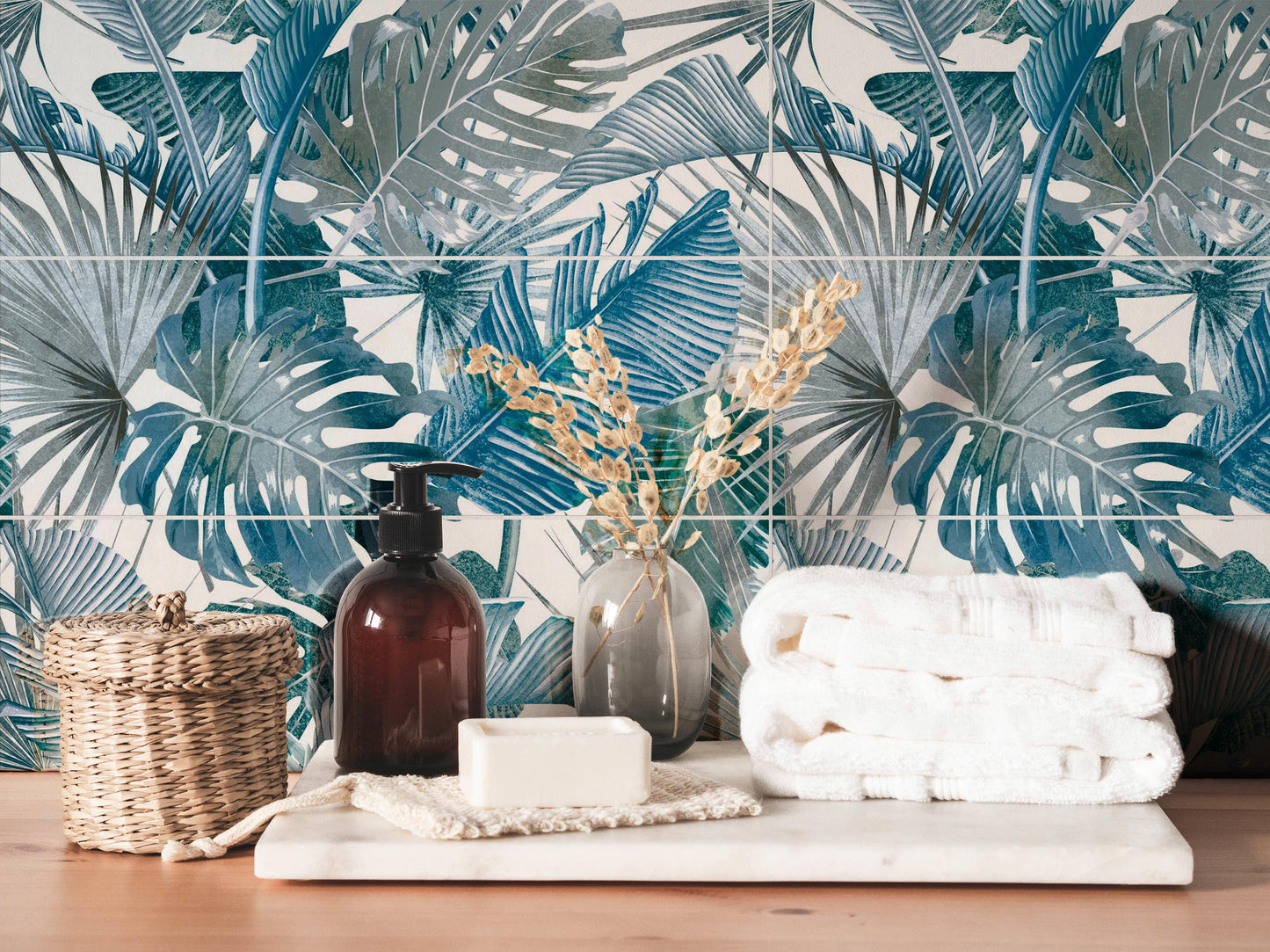 Botanical Blue Forest 25x75 Bordo Nat. Lucido/Matt Savoia Italia