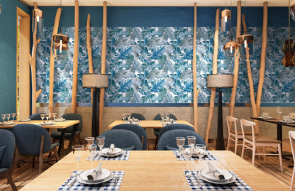 Botanical Blue Forest 25x75 Bordo Nat. Lucido/Matt Savoia Italia