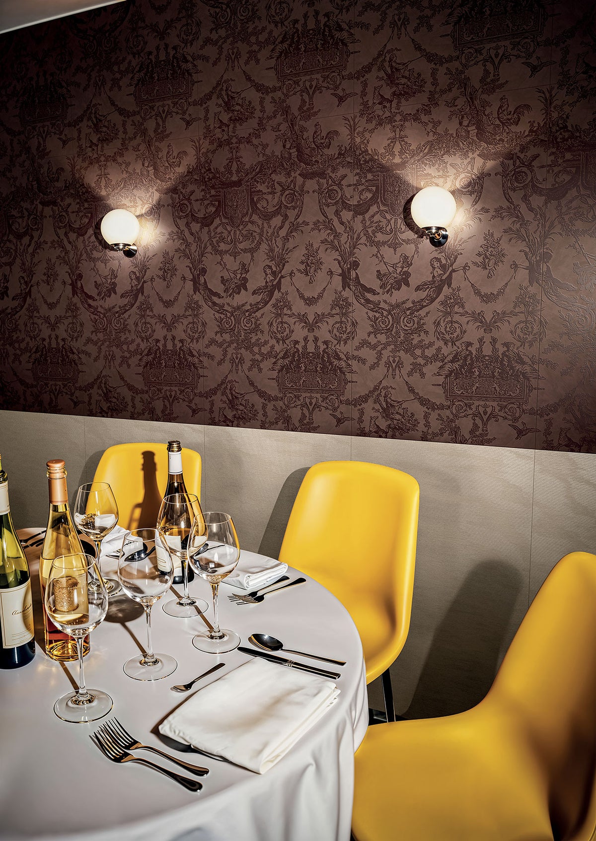 Chromagic Toile de jouy bordeaux 60x120 Rettificato Cir Ceramiche