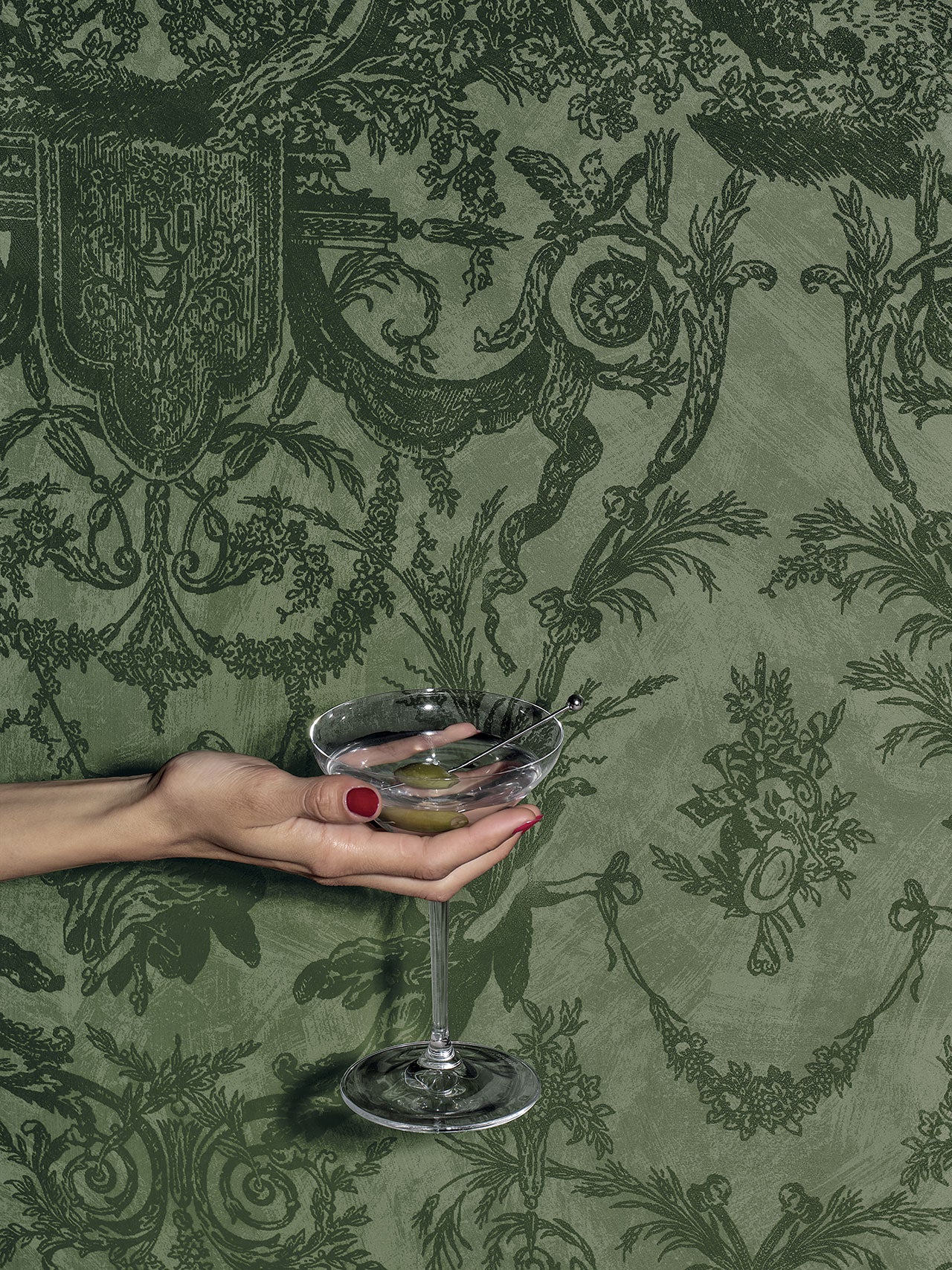 Chromagic Toile de jouy olive 60x120 Rettificato Cir Ceramiche