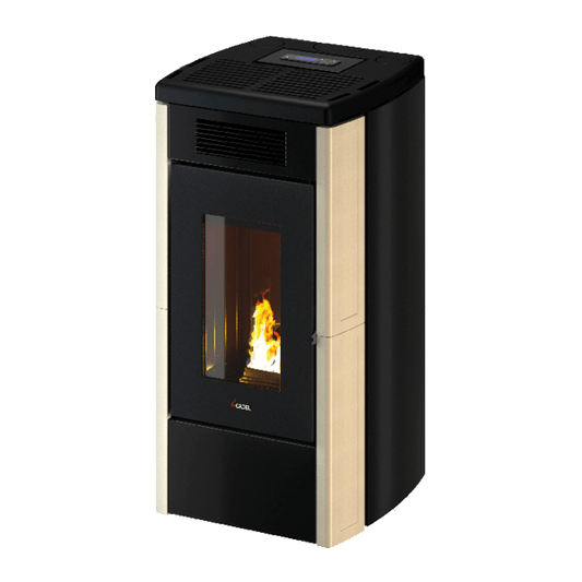 Atena Plus 12 Maiolica Avorio Stufa a Pellet 12 Kw Canalizzata Ad Aria CADEL