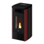 Atena Plus 12 Maiolica Rosso Stufa a Pellet 12 Kw Canalizzata Ad Aria CADEL