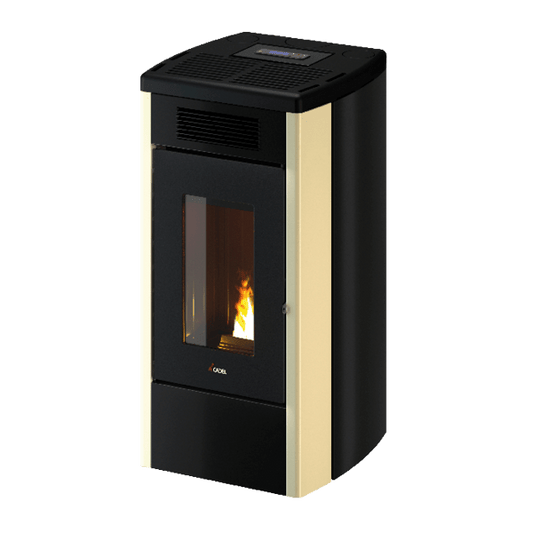 Atena Plus 12 Metallo Avorio Stufa a Pellet 12 Kw Canalizzata Ad Aria CADEL