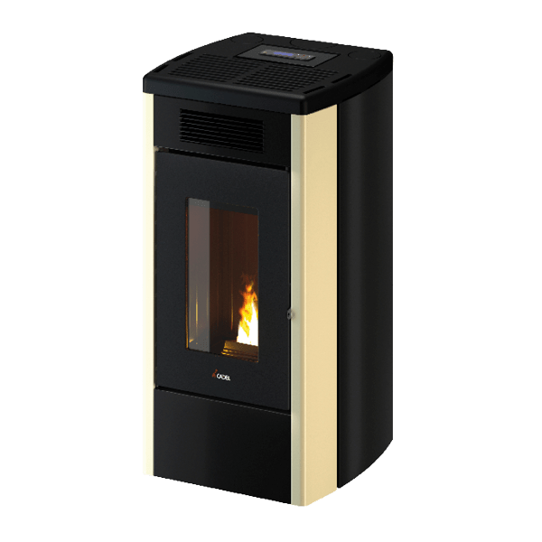 Atena Plus 14 Metallo Avorio Stufa a Pellet 13,7 Kw Canalizzata Ad Aria CADEL