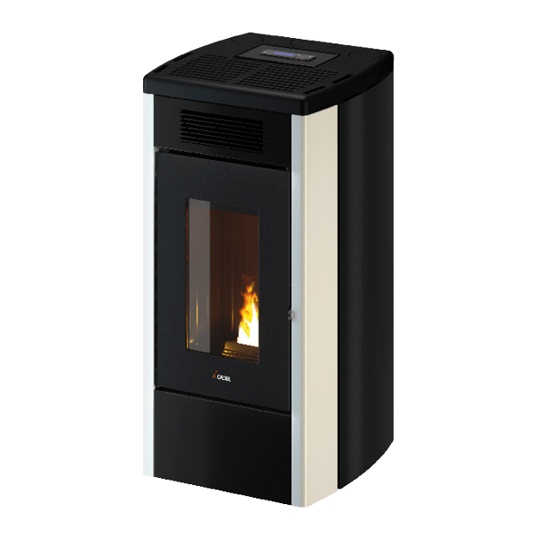 Atena Plus 12 Metallo Bianco Stufa a Pellet 12 Kw Canalizzata Ad Aria CADEL