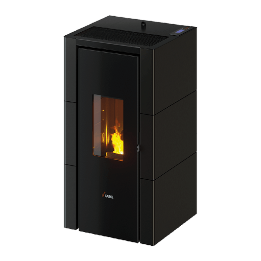 Cristal 7 Metallo Antracite Stufa a Pellet 7 Kw Ad Aria CADEL