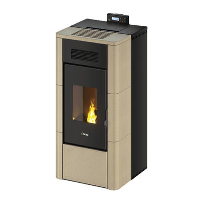 River Idro 23 Maiolica Avorio Stufa a Pellet 22,4 Kw Idro CADEL